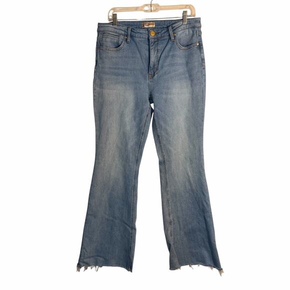 KUT from the Kloth Stella High Rise Fab Ab Flare Jeans Size 12 Light Wash - Picture 8 of 8
